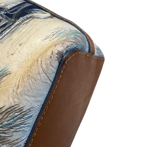 RARE!! Brahmin Blue Copa Cabana Mini Duxbury Crossbody Bag - Picture 15 of 16